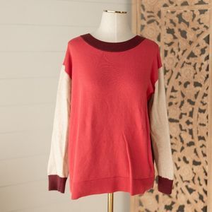 Women's Lands'‎ End Colorblock Sweater size M (10-12)